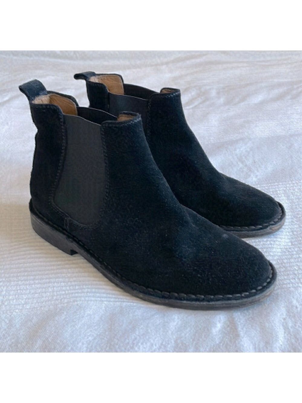 roots Suede Black Ankle Pull On Chelsea Boots Size EU 36/US 6